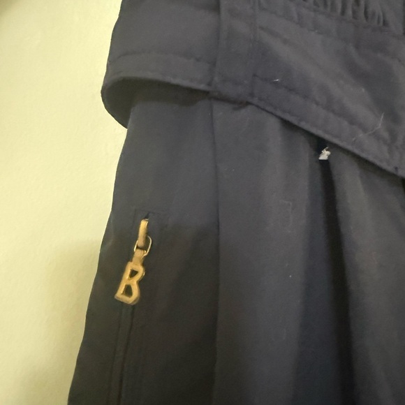 Bogner Vintage One-Piece Ski Suit Navy Blue Gold Hardware Belted Pockets - Picture 3 of 12